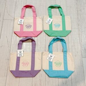Trader Joe’s Pastel Mini Tote Bag New set of 4